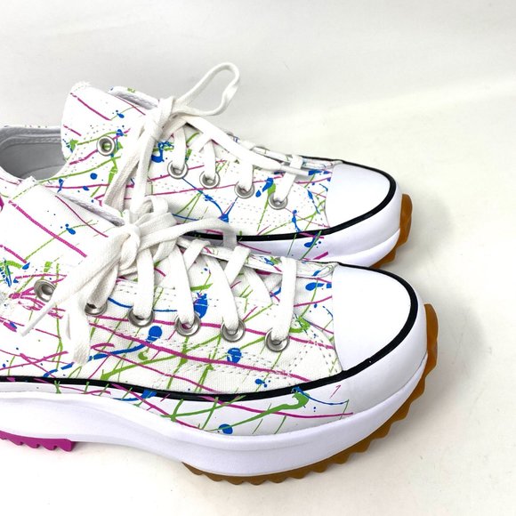 Converse Run Star Hiker OX White Magenta Platform Canvas Women's 571873C - Picture 6 of 9